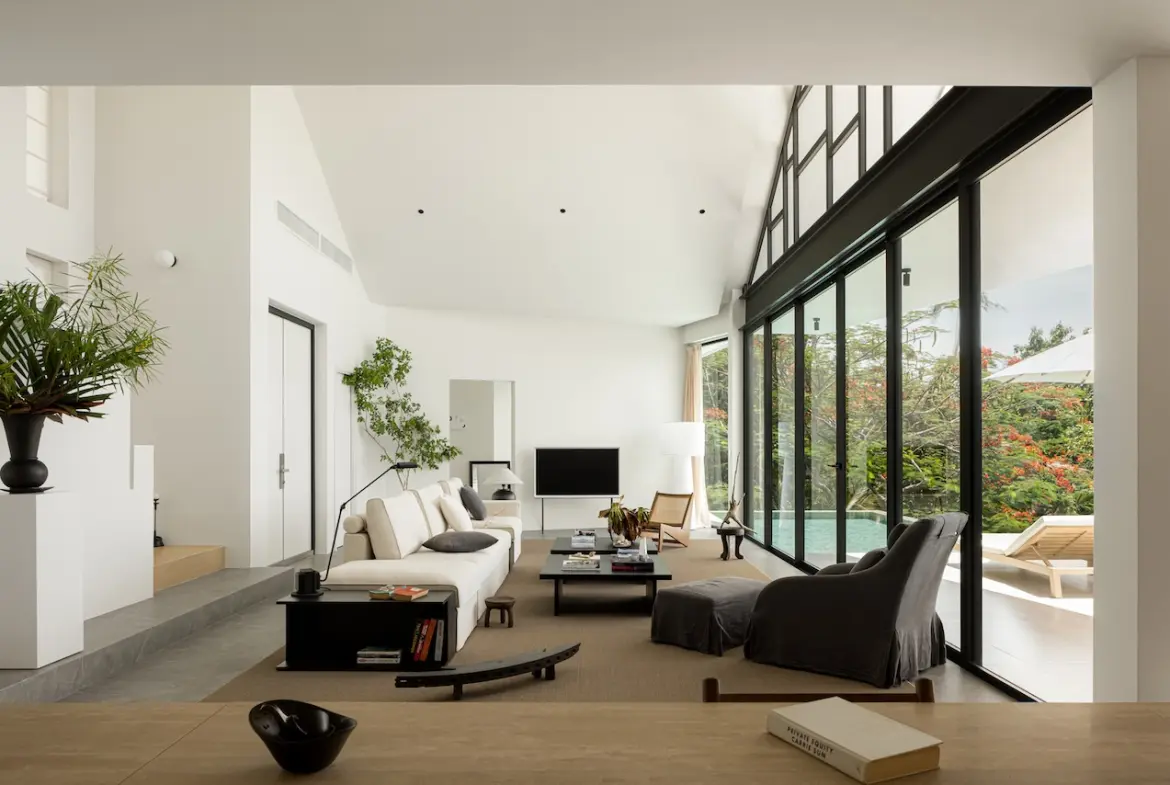 Bang Po Sea View Villa Living Space