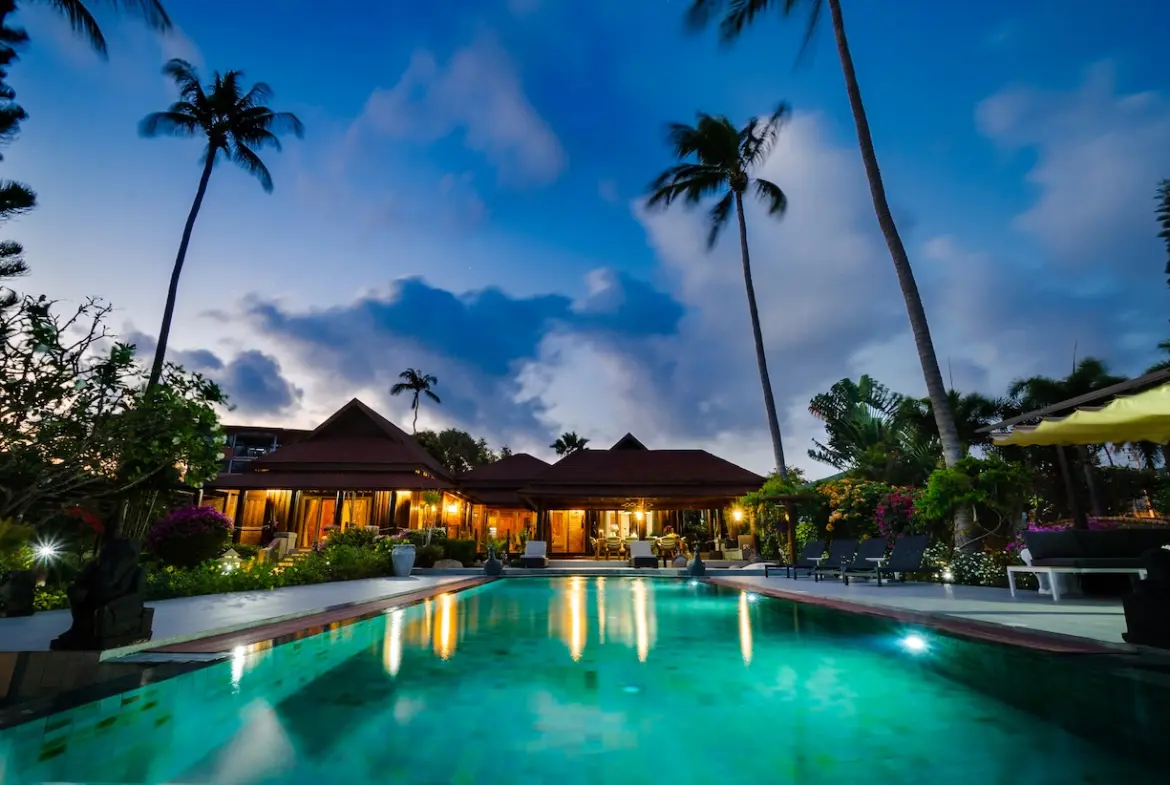 Beachfront Property For Sale In Koh Samui Exterior Night