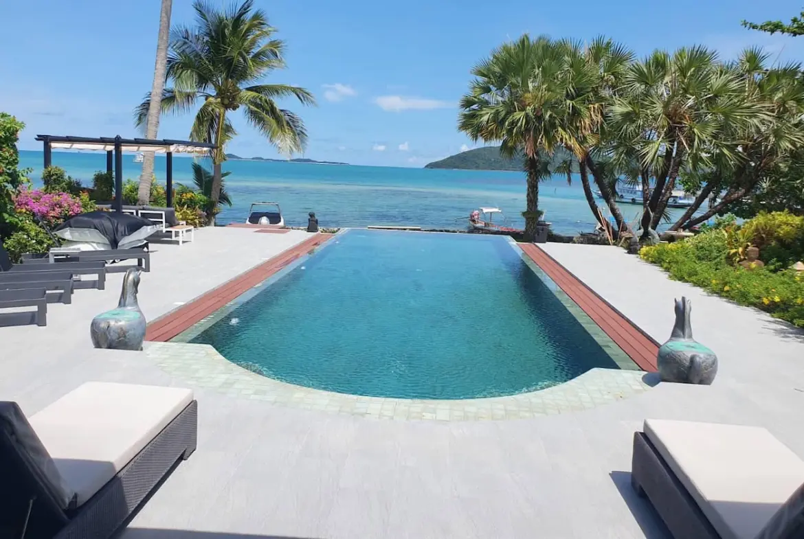 Beachfront Property For Sale In Koh Samui Pool View