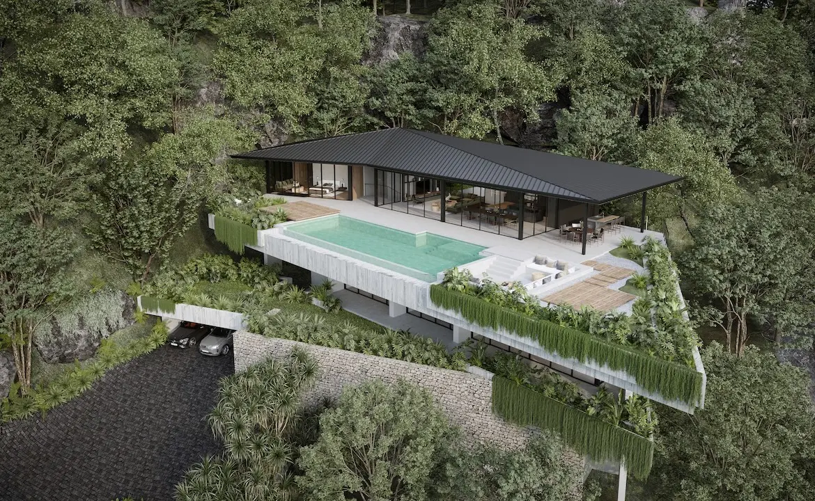 Koh Samui Luxury Lifestyle Property Aerial Render