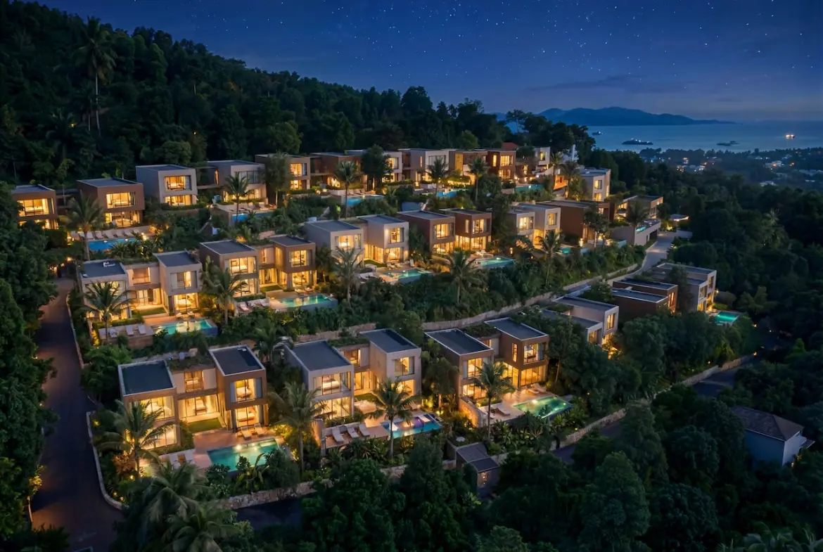 The Pinnacle Samui Development At Night
