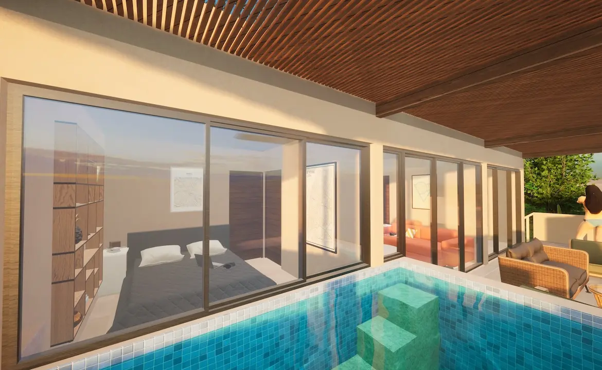 Topaz Lamai Apartments Pool Terrace