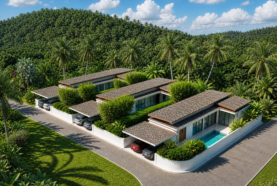 Coconut Valley Villas Aerial Render