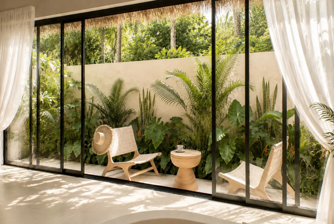 Eden Beach Villas Sliding Glass Doors