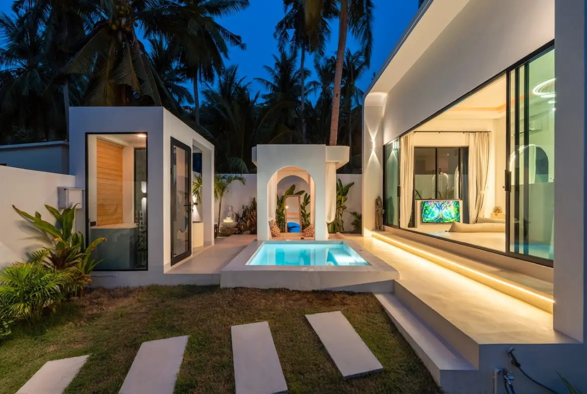 Eterno Villas Koh Phangan Outdoor Area Night