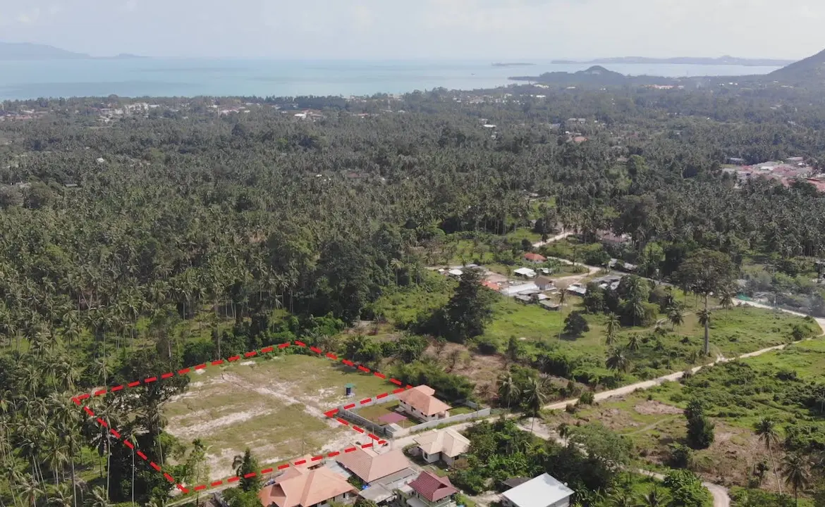 Development Land in Maenam bird eye view
