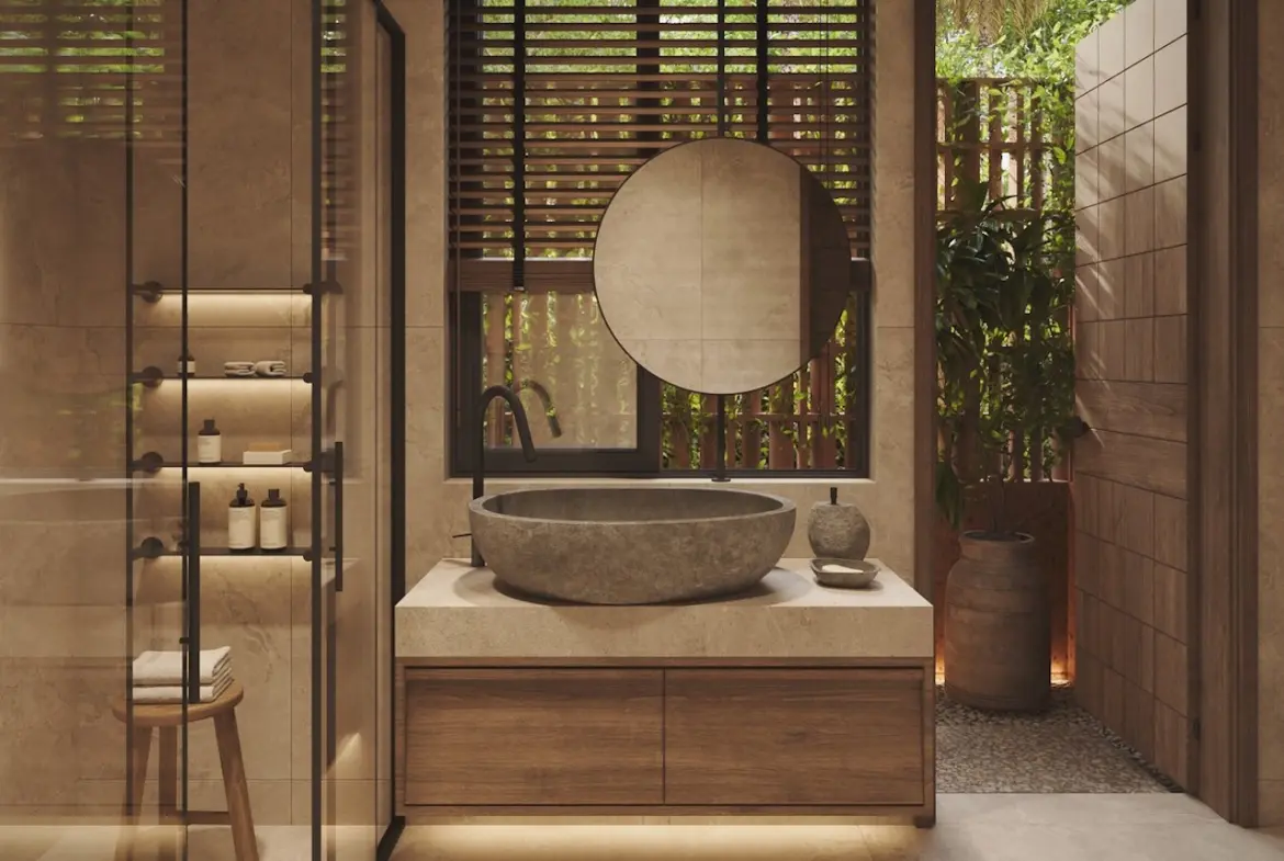Hidden Lotus Villas In Maenam Master Bathroom