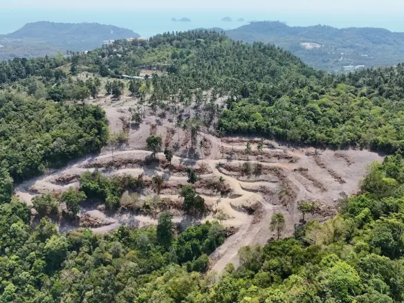 Koh Samui Sea View Land Parcel Aerial