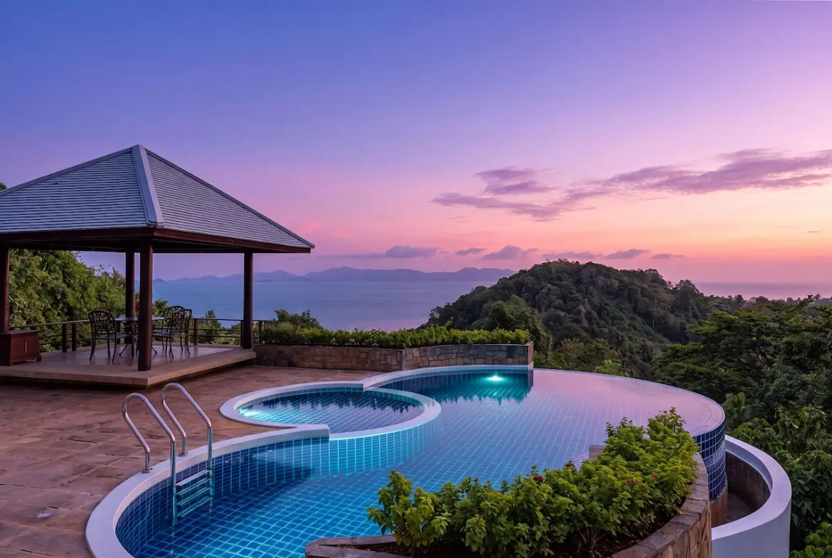 Koh Samui Villa In Laem Yai View Night