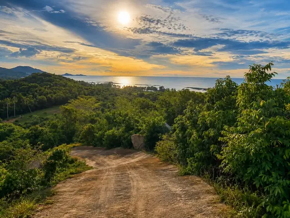 Laem Set Sea View Land Sunrise