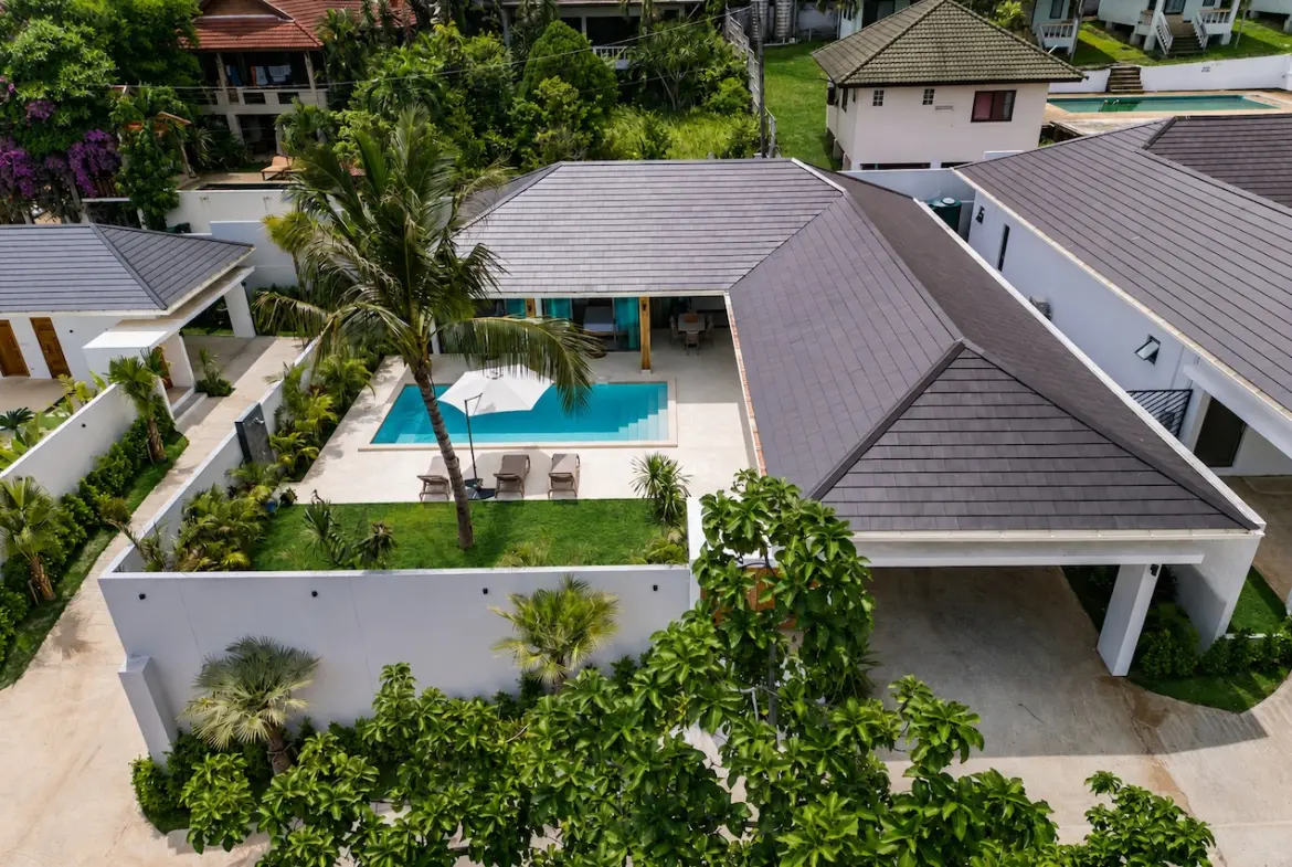 Lamai Modern Contemporary Villa Aerial