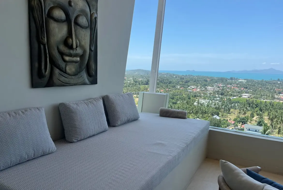 Sea View Penthouse in Maenam Covered Terrace