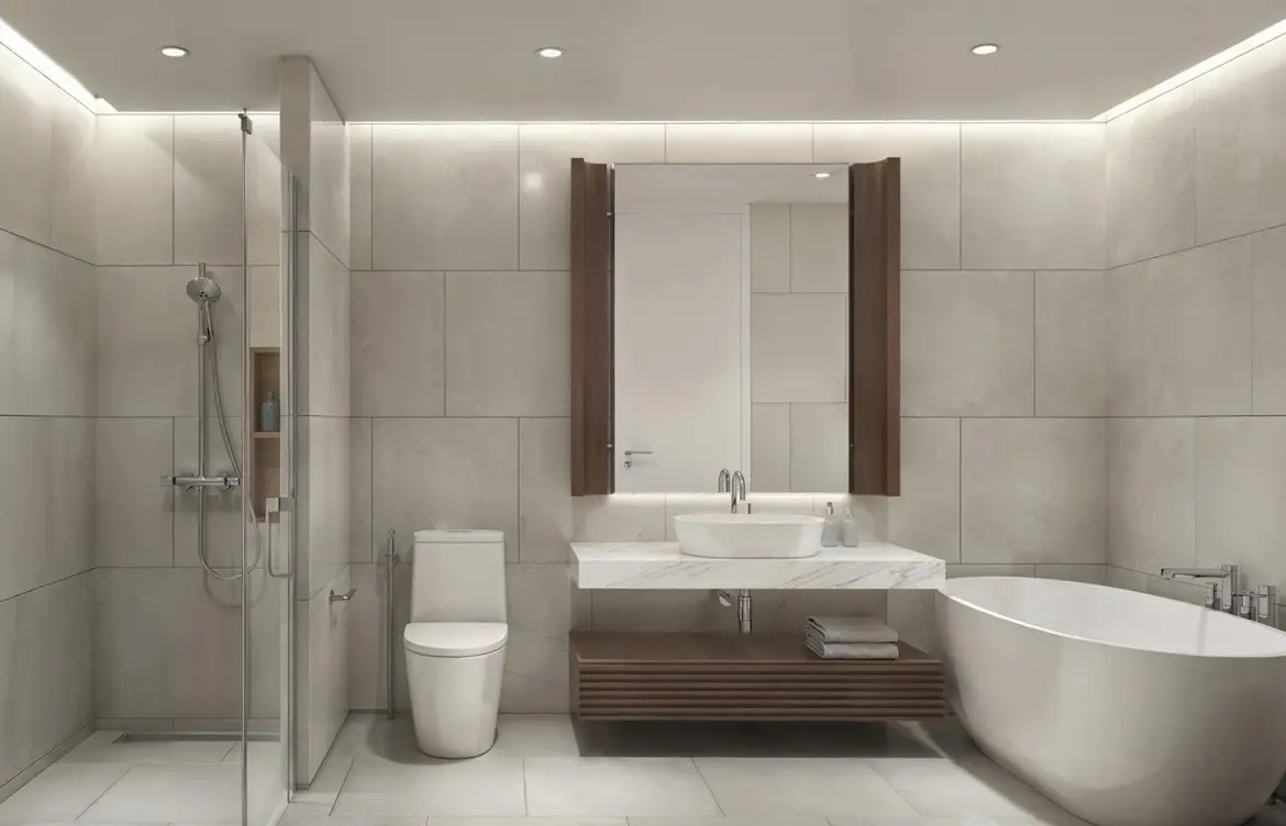 The Coral 3 Bed Apartments Bathroom