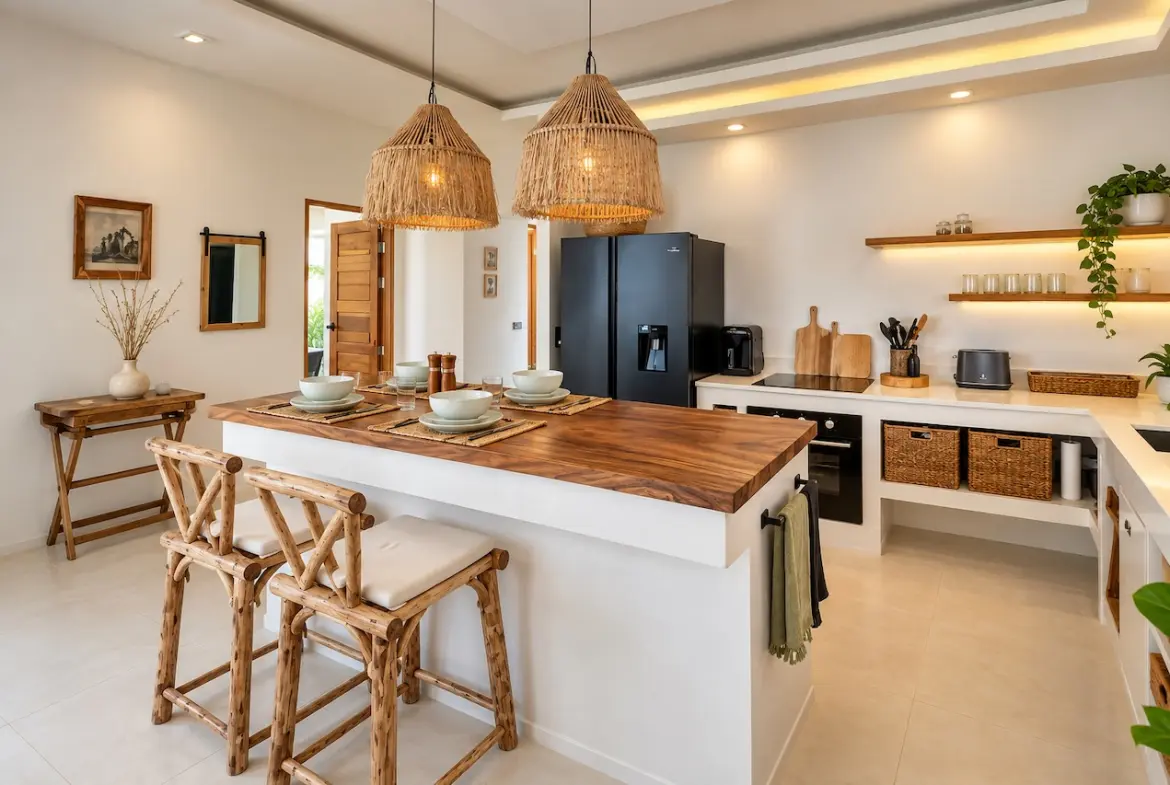 3-Bedroom Modern Villa in Maenam Breakfast Bar