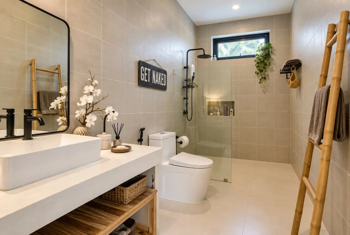 3-Bedroom Modern Villa in Maenam Bathroom