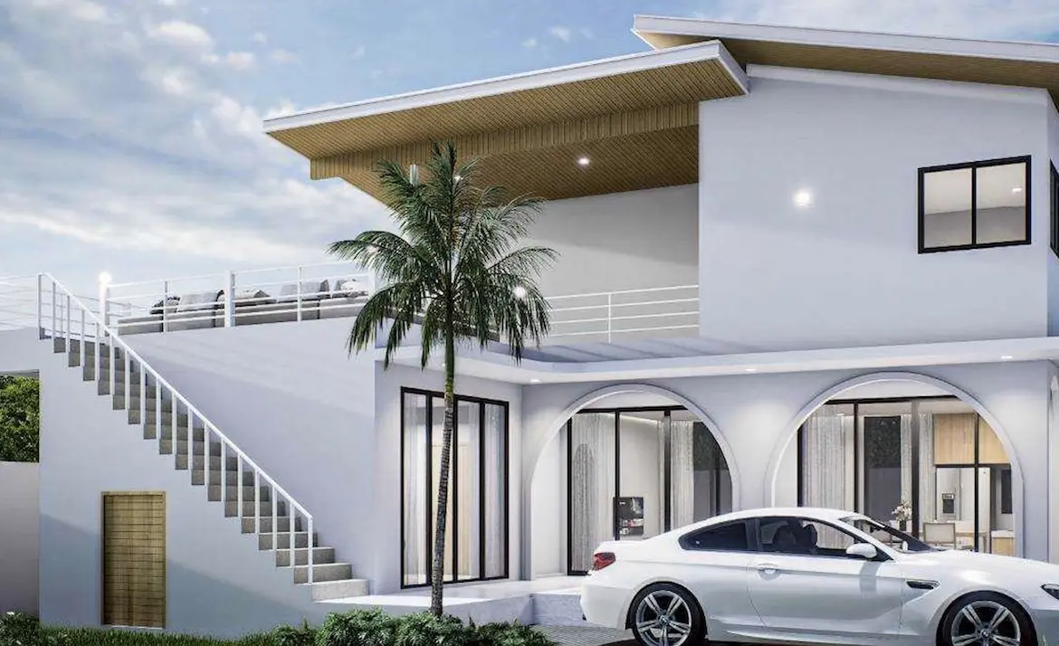 3 Bedroom Sea view House In Bang Po parking