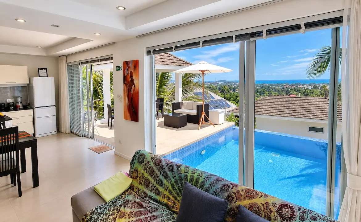 Chaweng 4-Bed Sea View Villa Living View