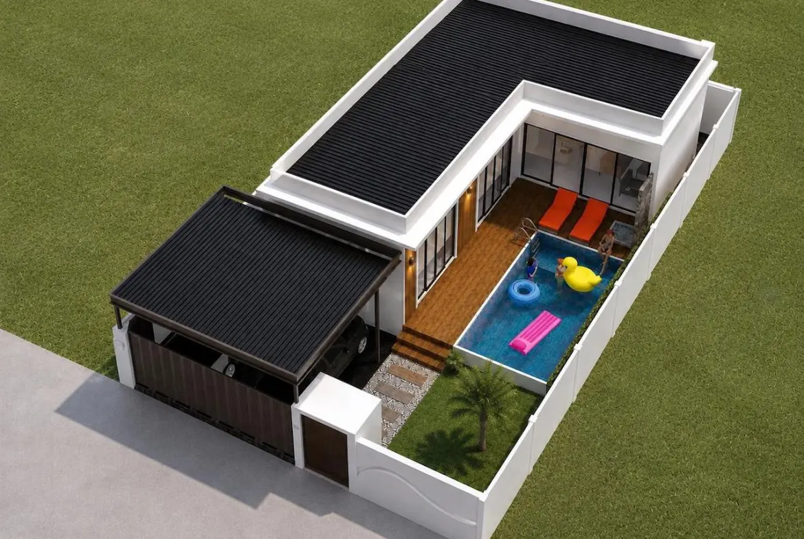 Maenam Modern Detached House Overall