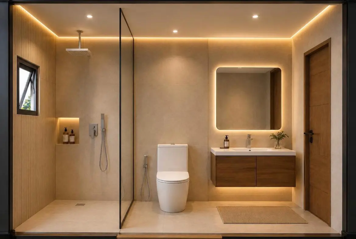 Maenam Modern Detached House Bathroom