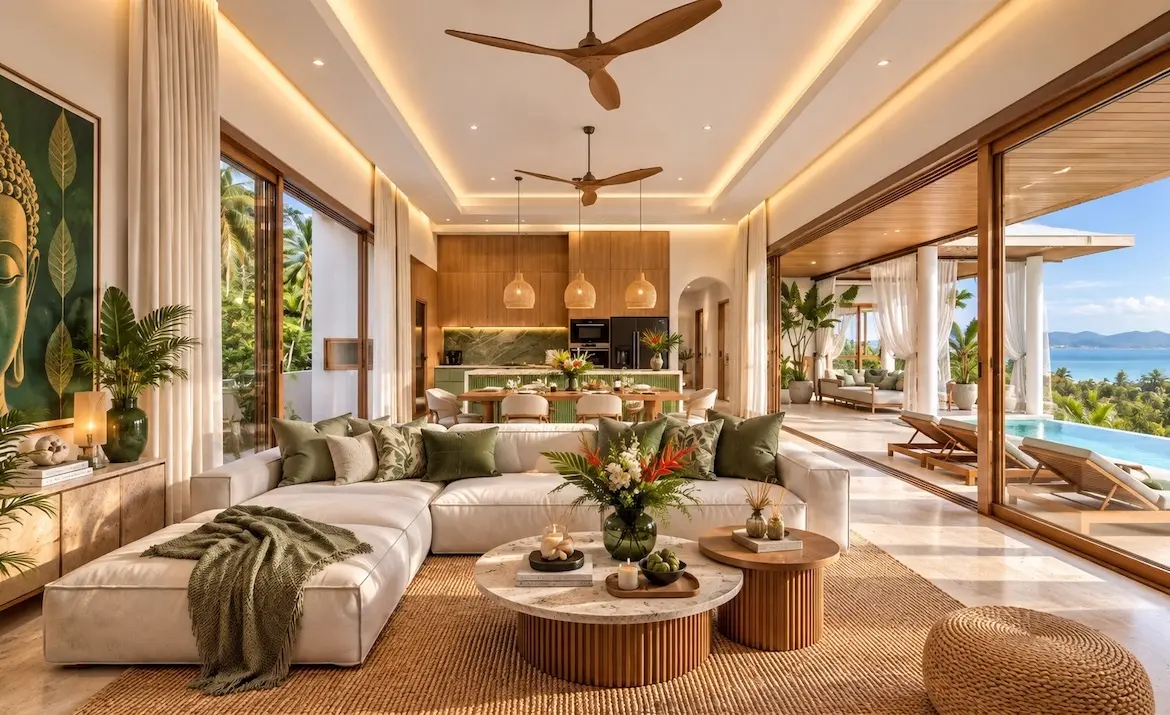 Nichakul 3-Bedroom Villas Living Area