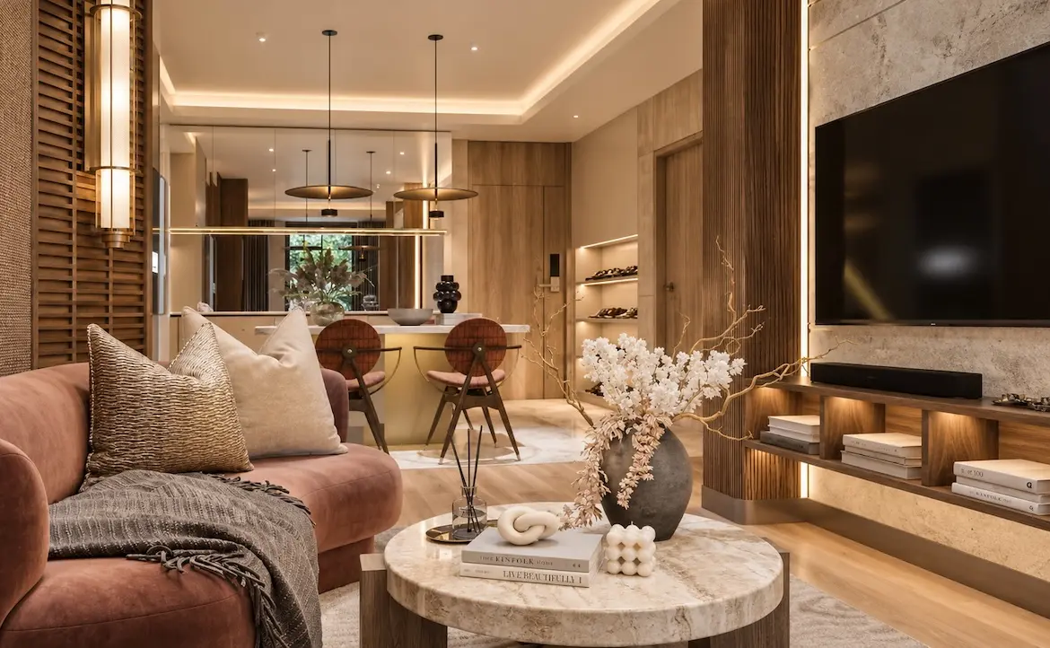 Two-Bedroom Apartments The Astra Samui Lounge