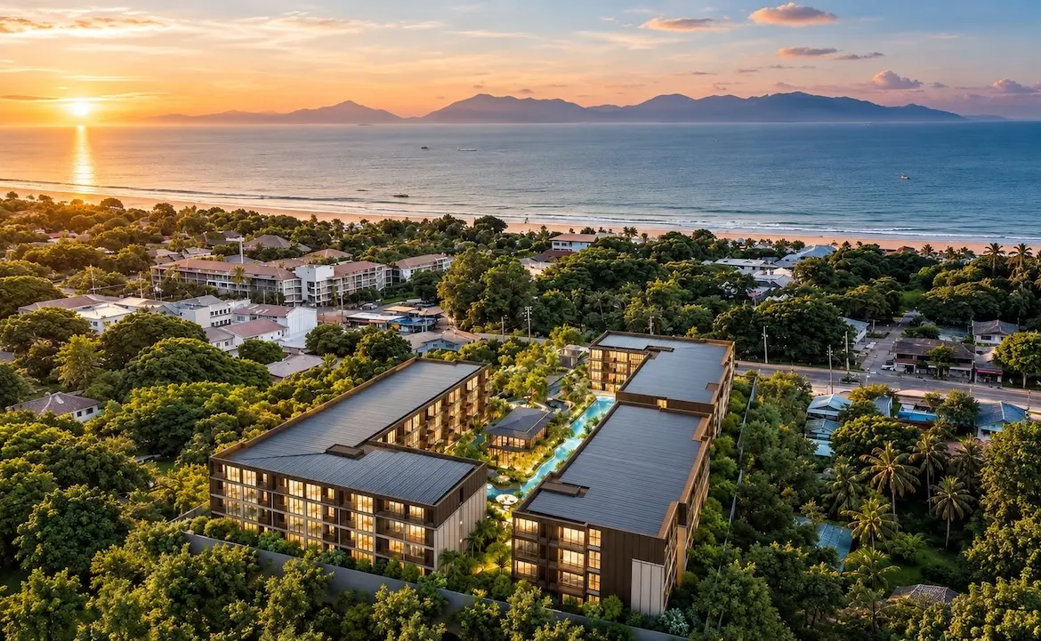 Two-Bedroom Apartments The Astra Samui Aerial Render