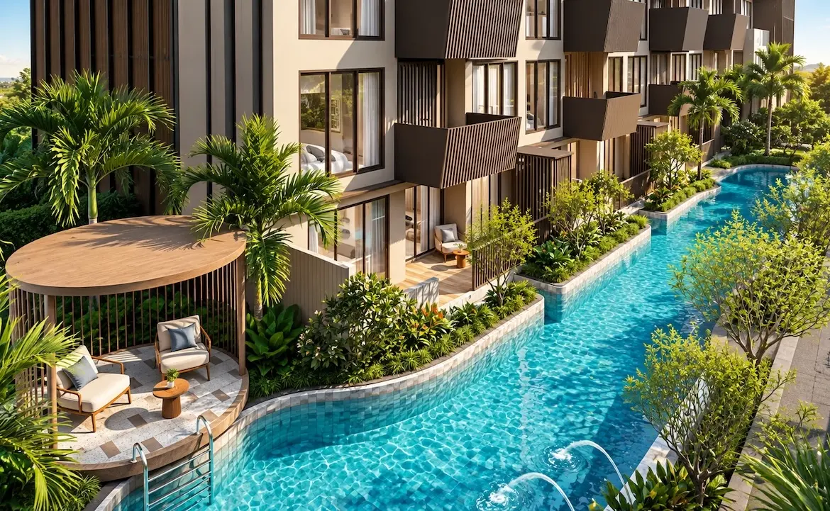 Two-Bedroom Apartments The Astra Samui Swimming Pool