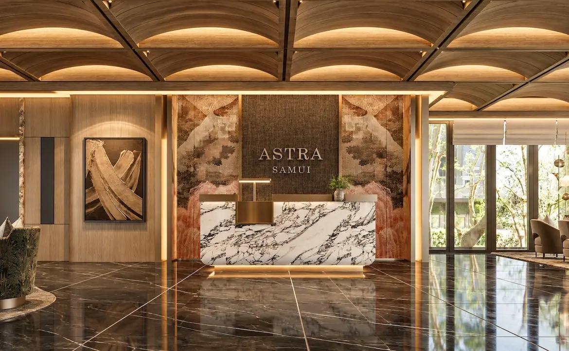 Two-Bedroom Apartments The Astra Samui Lobby