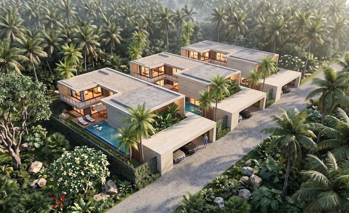 Ban Tai Two Bedroom Villas Aerial Render
