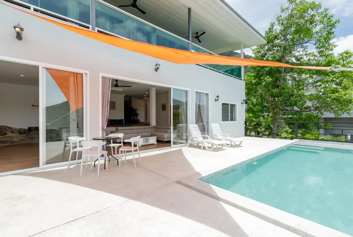 Chaloklum bay view villa Terrace
