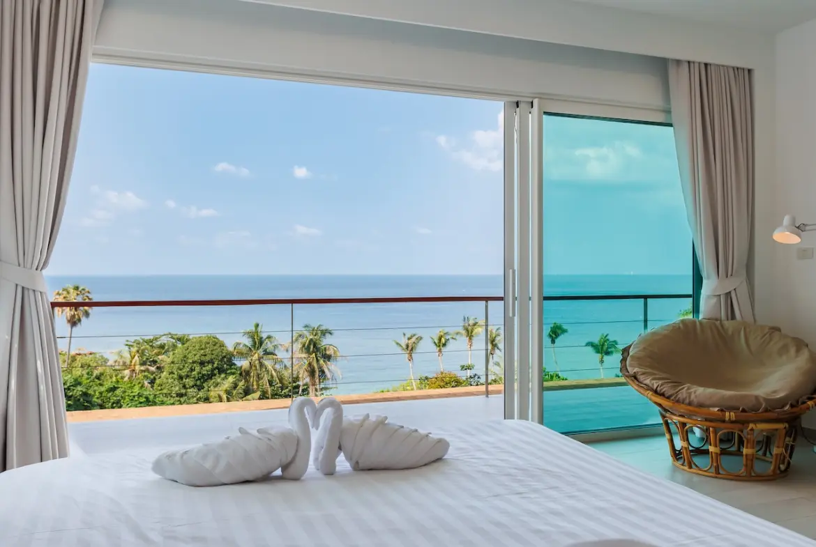 Koh Phangan Beachside Villa Bedroom View