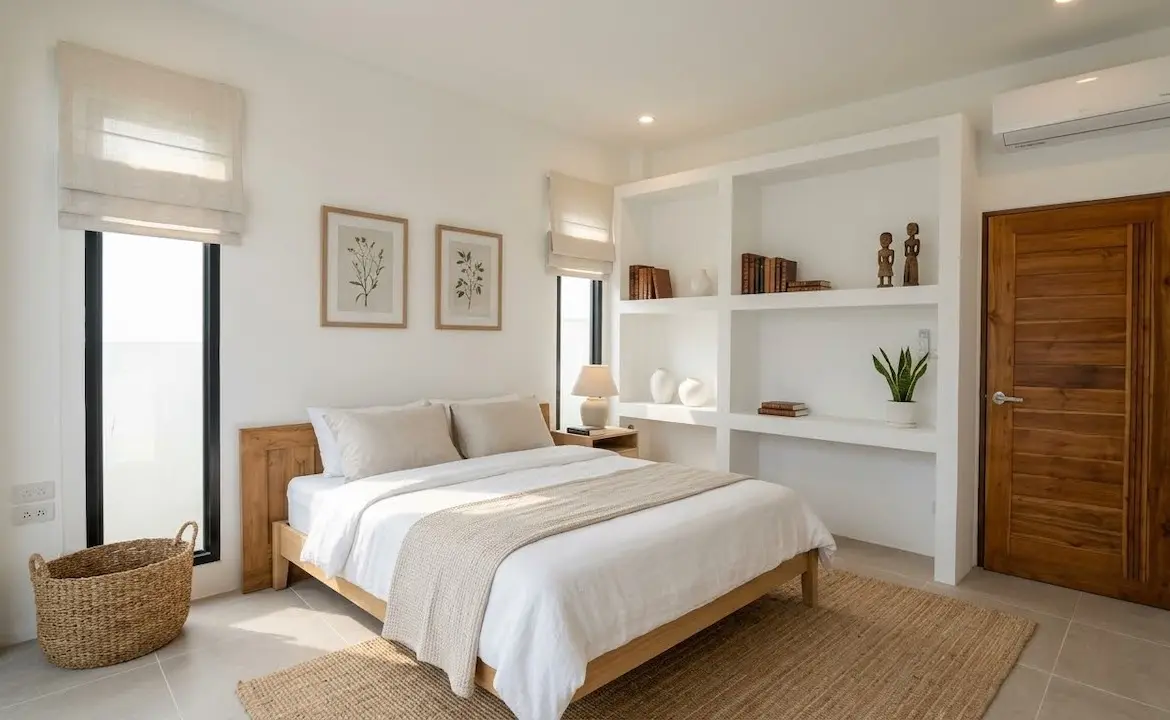 Modern 2 Bedroom Maenam Villa Bedroom