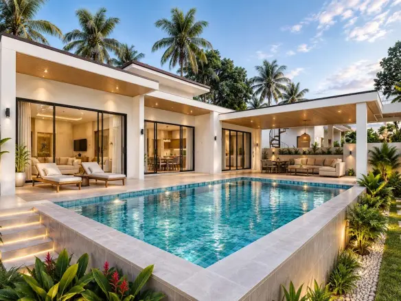 Modern 2 Bedroom Maenam Villa Exterior