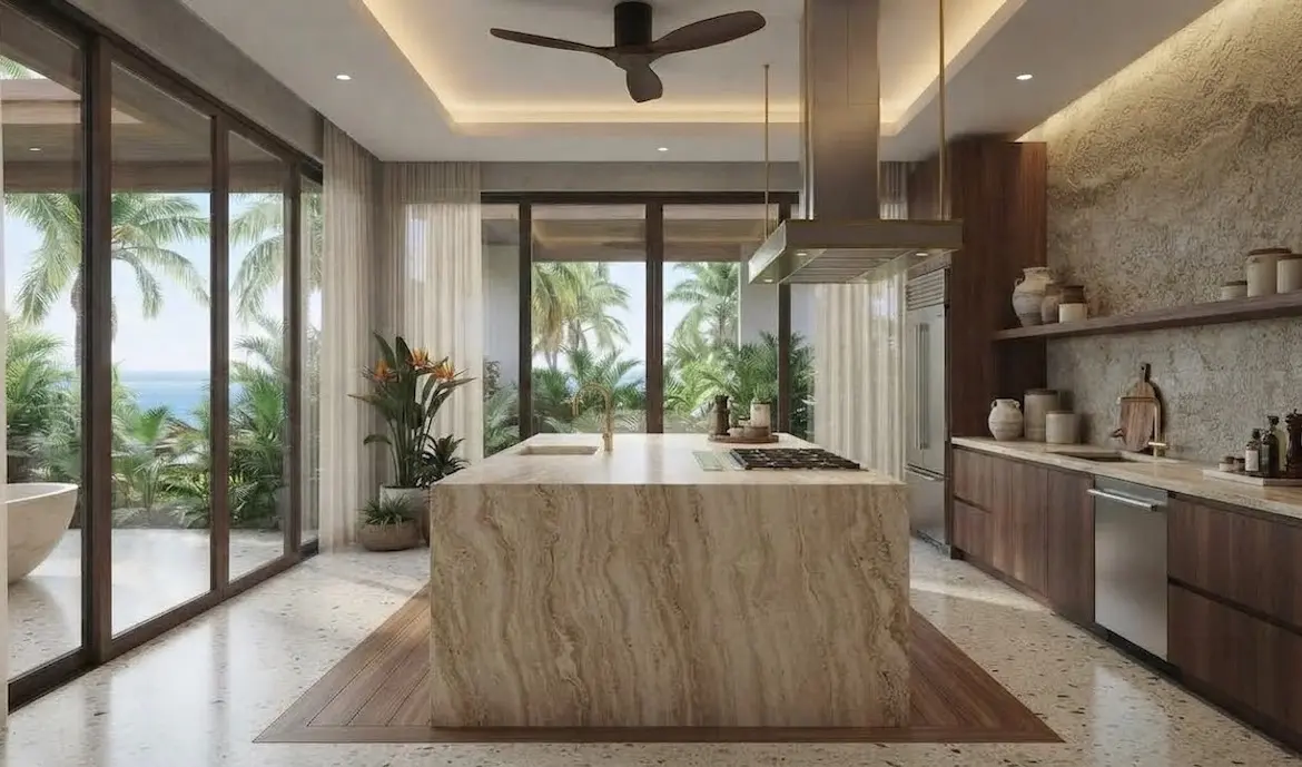 Modern Tropical Villa Kitchen