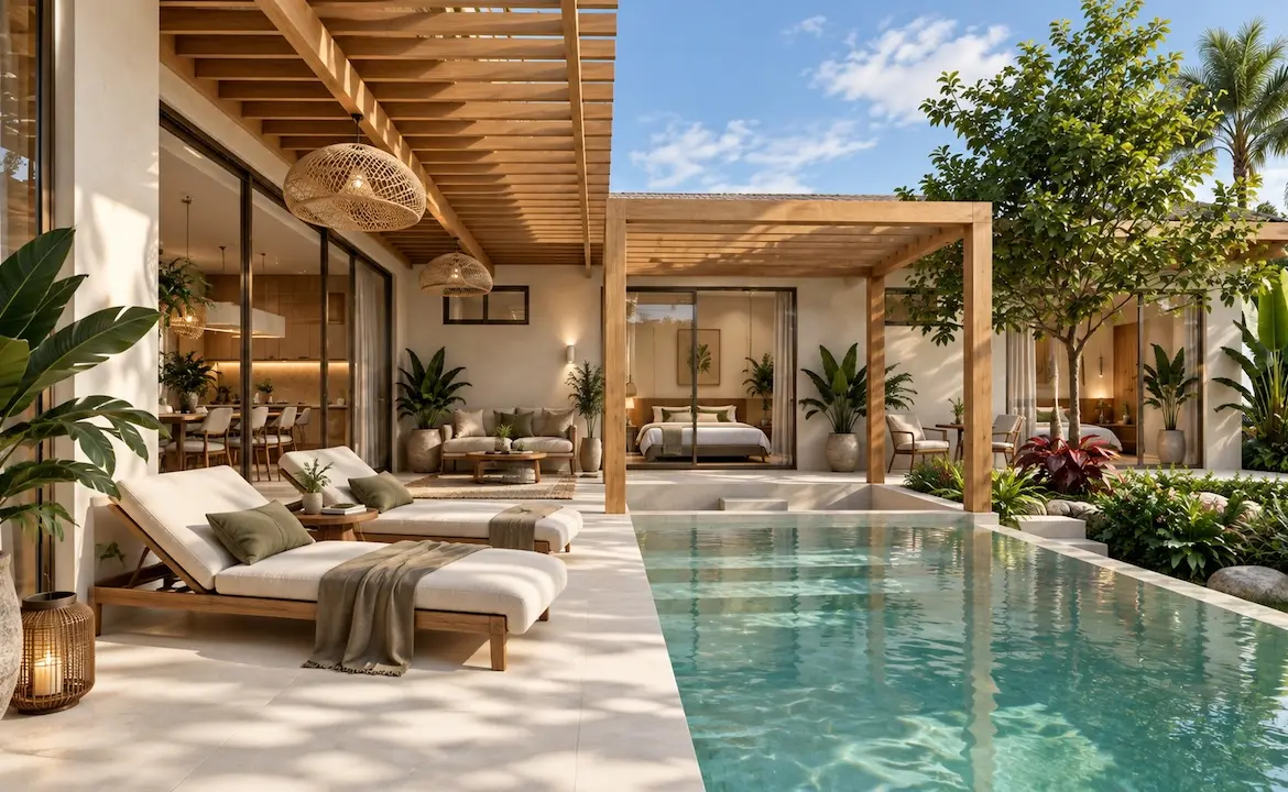 Palm Sea View Villas Terrace