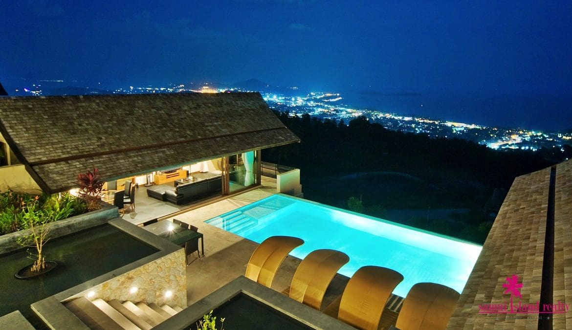 View From The Villa At Night