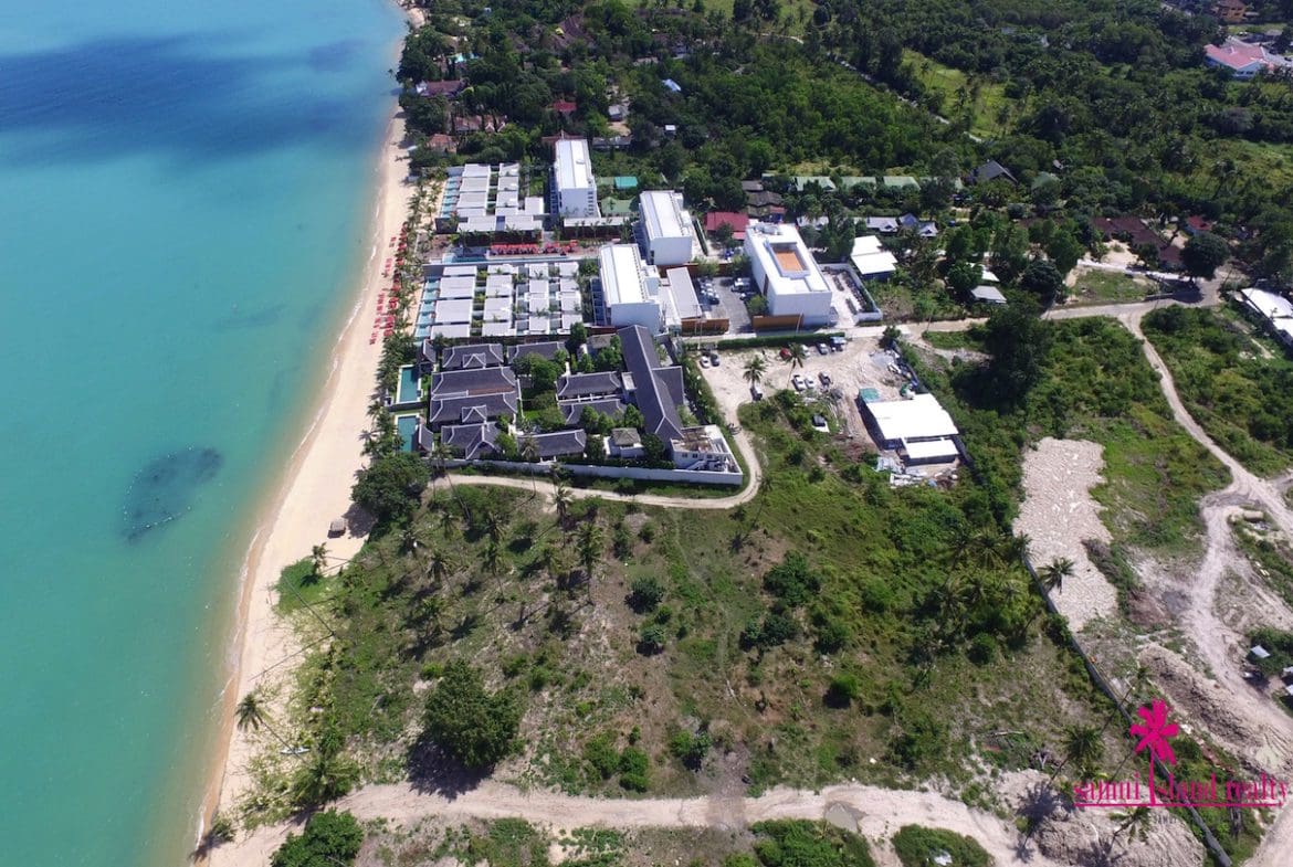 Koh Samui Beachfront Land For Sale Maenam Aerial Image