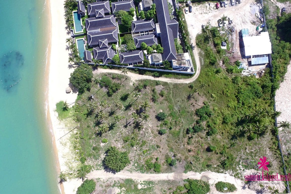 Koh Samui Beachfront Land For Sale Maenam Aerial