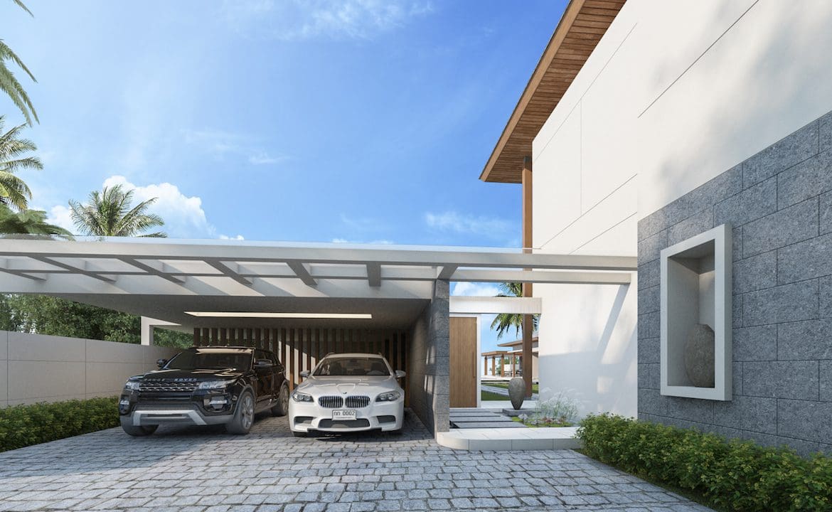 Absolute Beachfront Villa For Sale Ko Samui Covered Parking