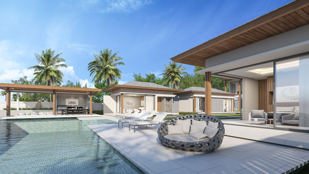 Absolute Beachfront Villa For Sale Ko Samui Poolside Terrace