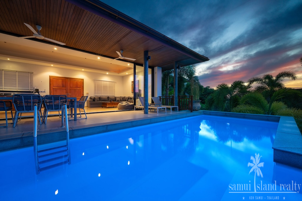 Baan Saitara Villas For Sale Koh Samui Night