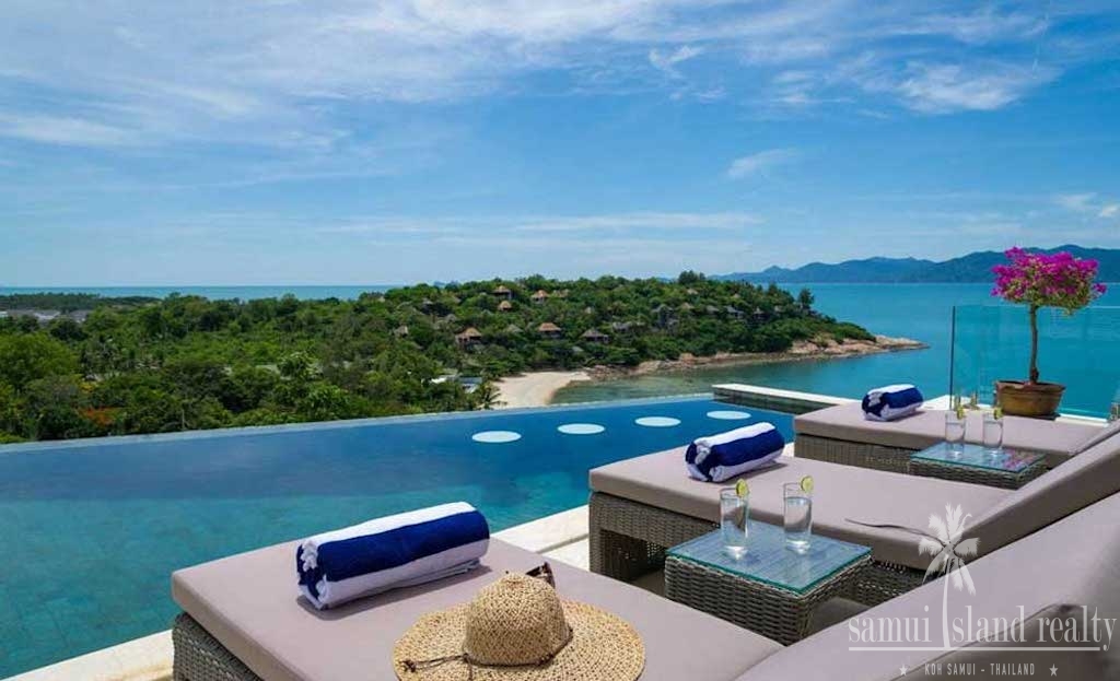 Baysides Luxury Duplex Villa Ko Samui Terrace View