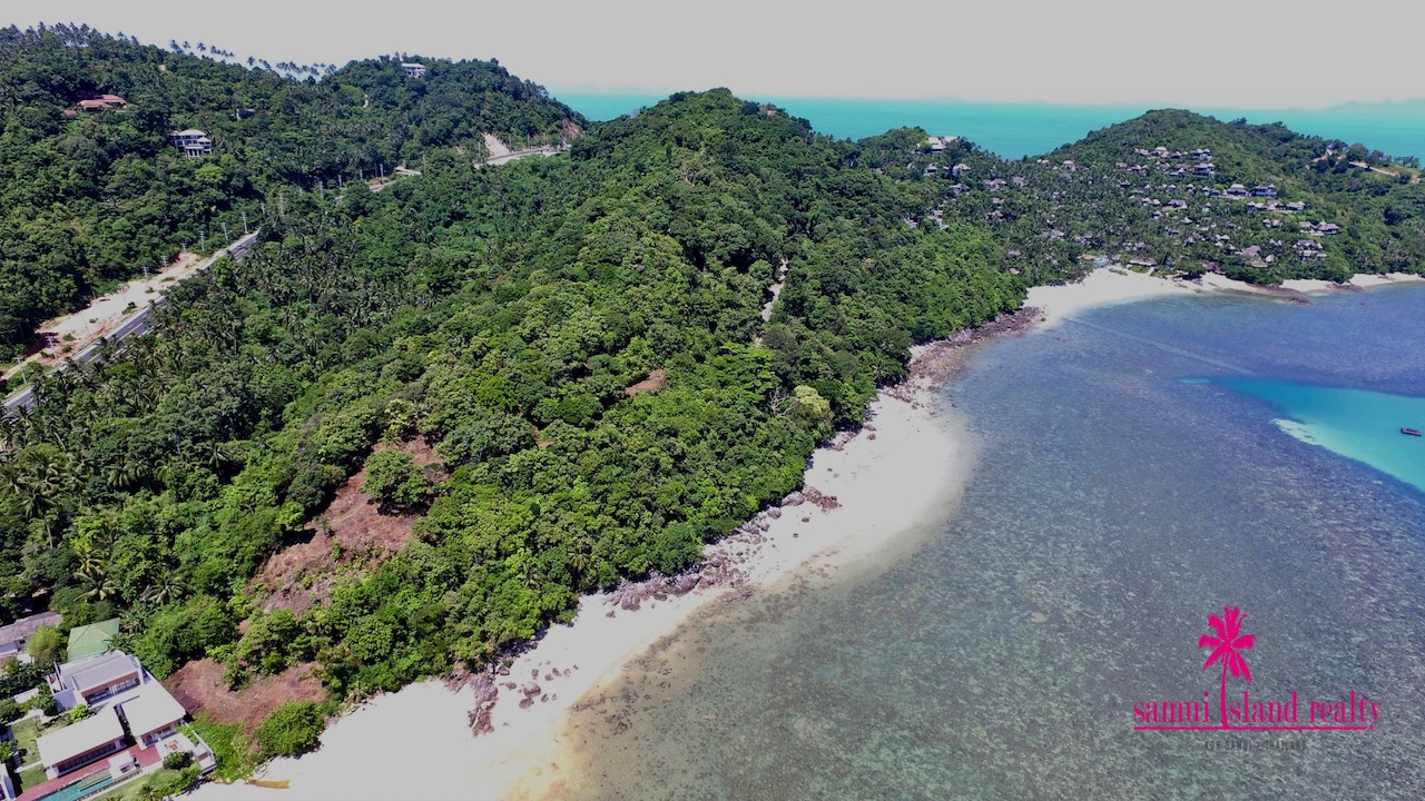 Beachfront Development Land For Sale At Koh Samui Aerial Image