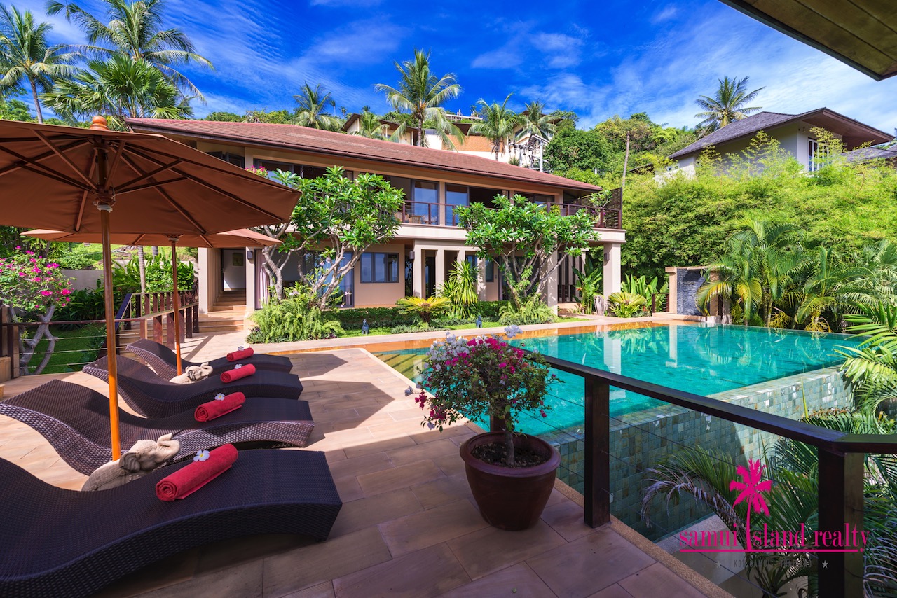 Bophut 4 Bedroom Sea View Villa For Sale Sun Terrace & Pool