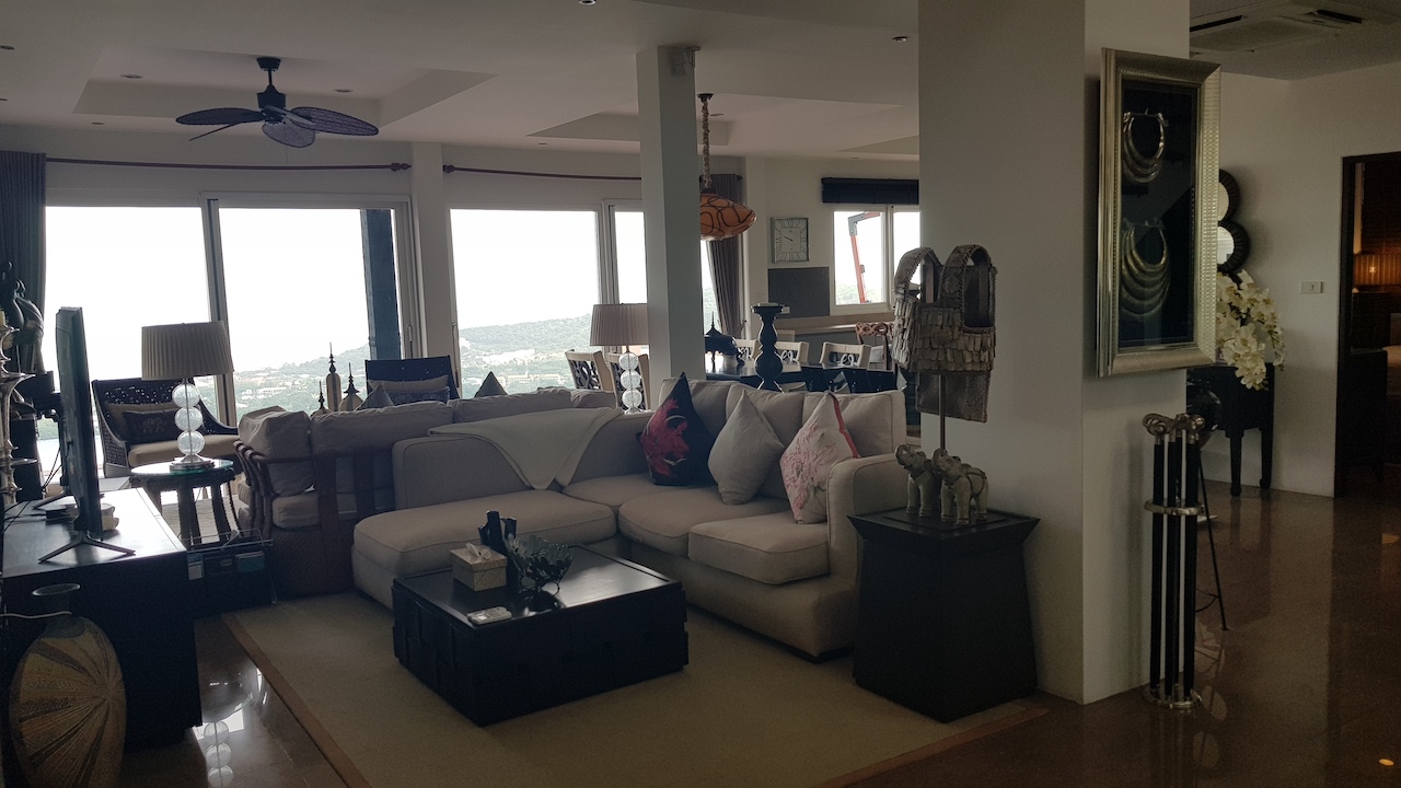 Bophut Ocean View Villa Living Area