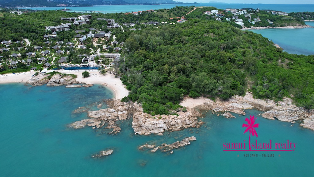 Chanote Beachfront Land For Sale Ko Samui Aerial Image