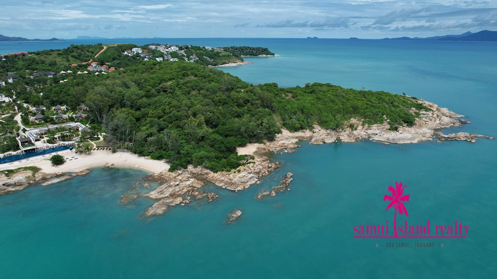Chanote Beachfront Land For Sale Ko Samui Aerial Photo