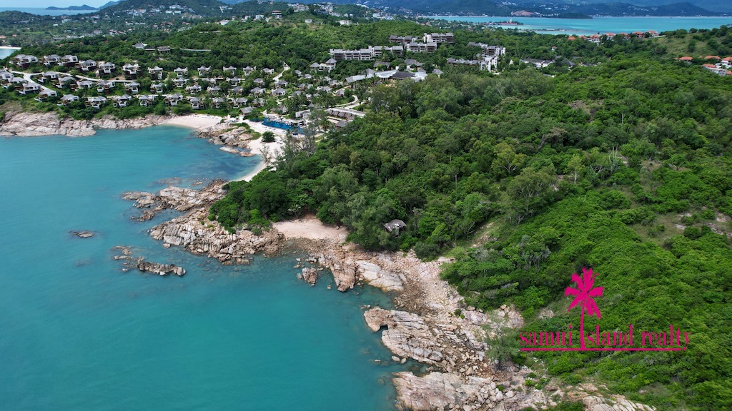 Chanote Beachfront Land For Sale Ko Samui Drone Image