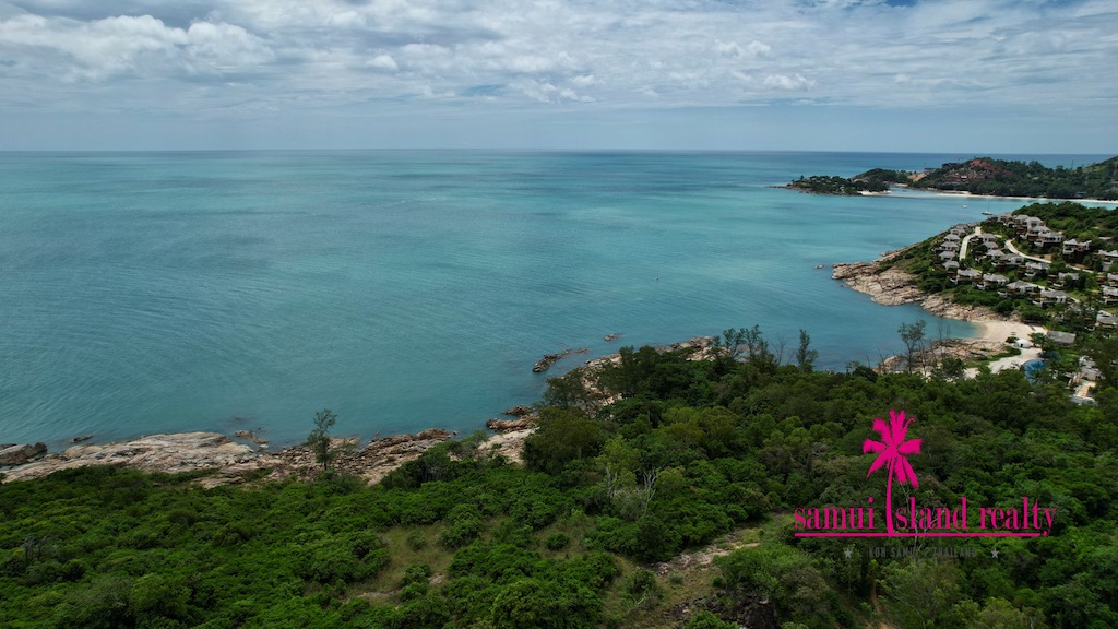 Chanote Beachfront Land For Sale Ko Samui Aerial View