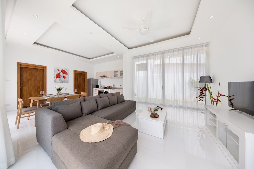 Chaweng Modern Sea View VIlla For Sale Sofa